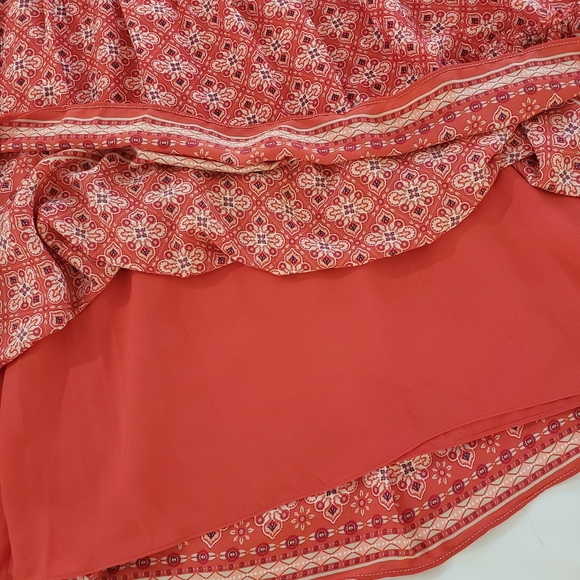 Max Studio Sleeveless Floral-Print Tiered Dress L - Picture 4 of 8